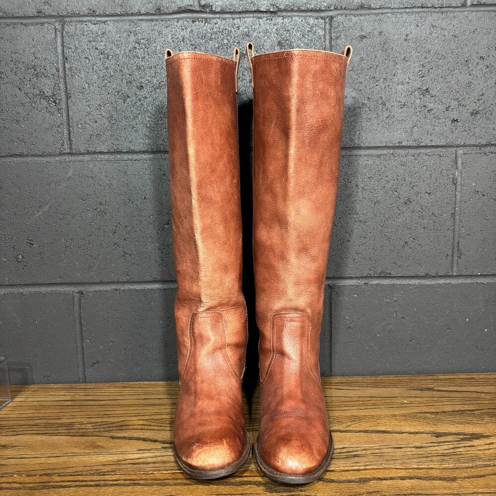 Vintage Lumiani Campus Style Boots Brown Leather Wide Calf Brazil Women’s 10 - Picture 3 of 8